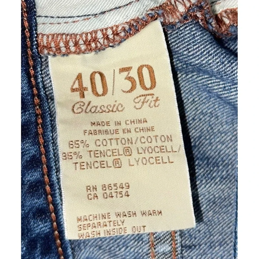 Tommy Bahama Jeans Mens 40x30 Classic Fit Blue Cotton Tencel Denim